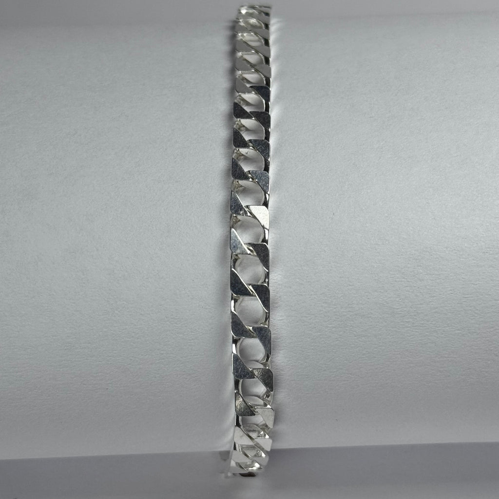 Pulsera para hombre - Eslabón cuadrado - Plata ley 925