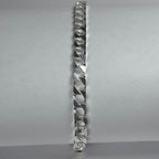 Pulsera para hombre - Eslabón cuadrado - Plata ley 925