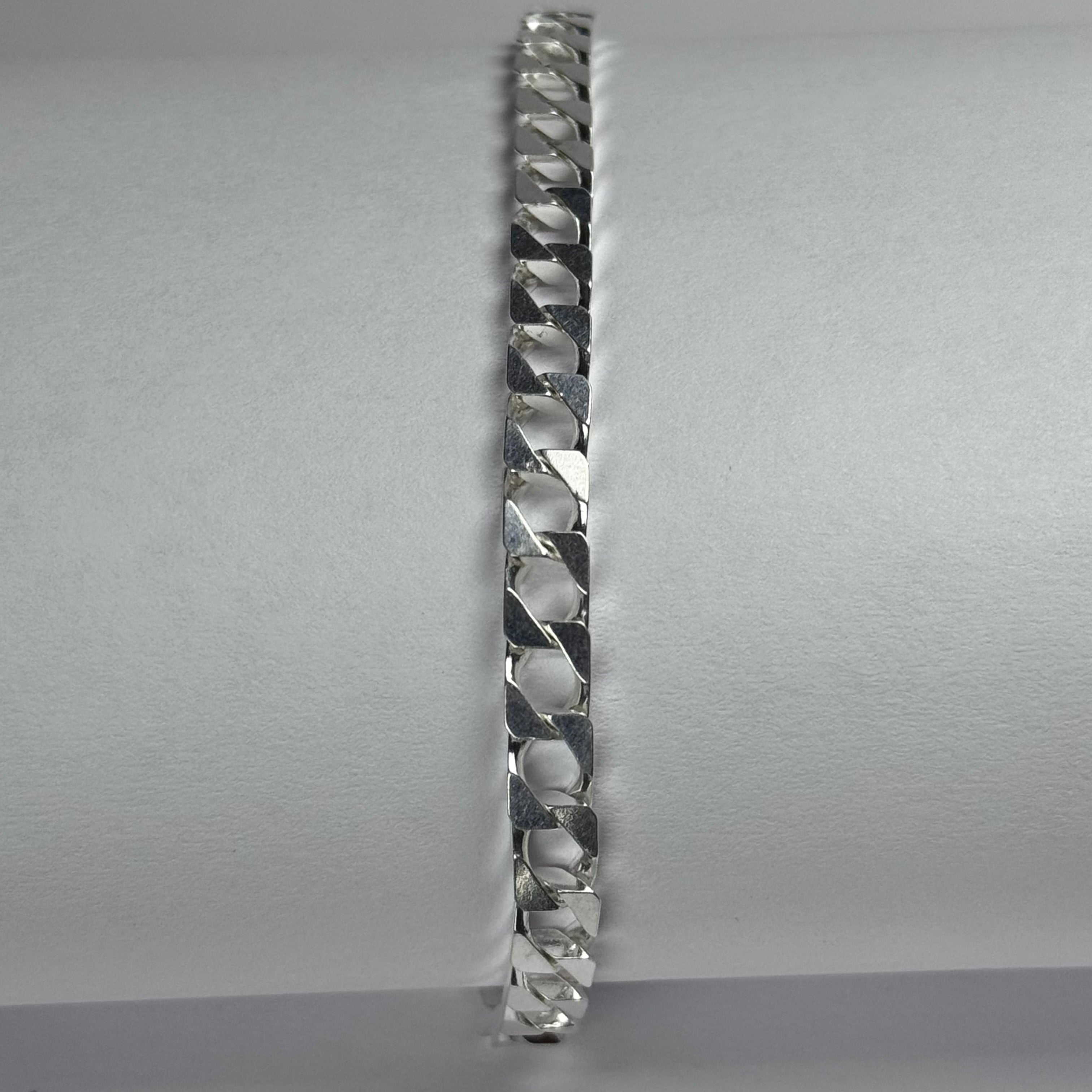 Pulsera para hombre - Eslabón cuadrado - Plata ley 925