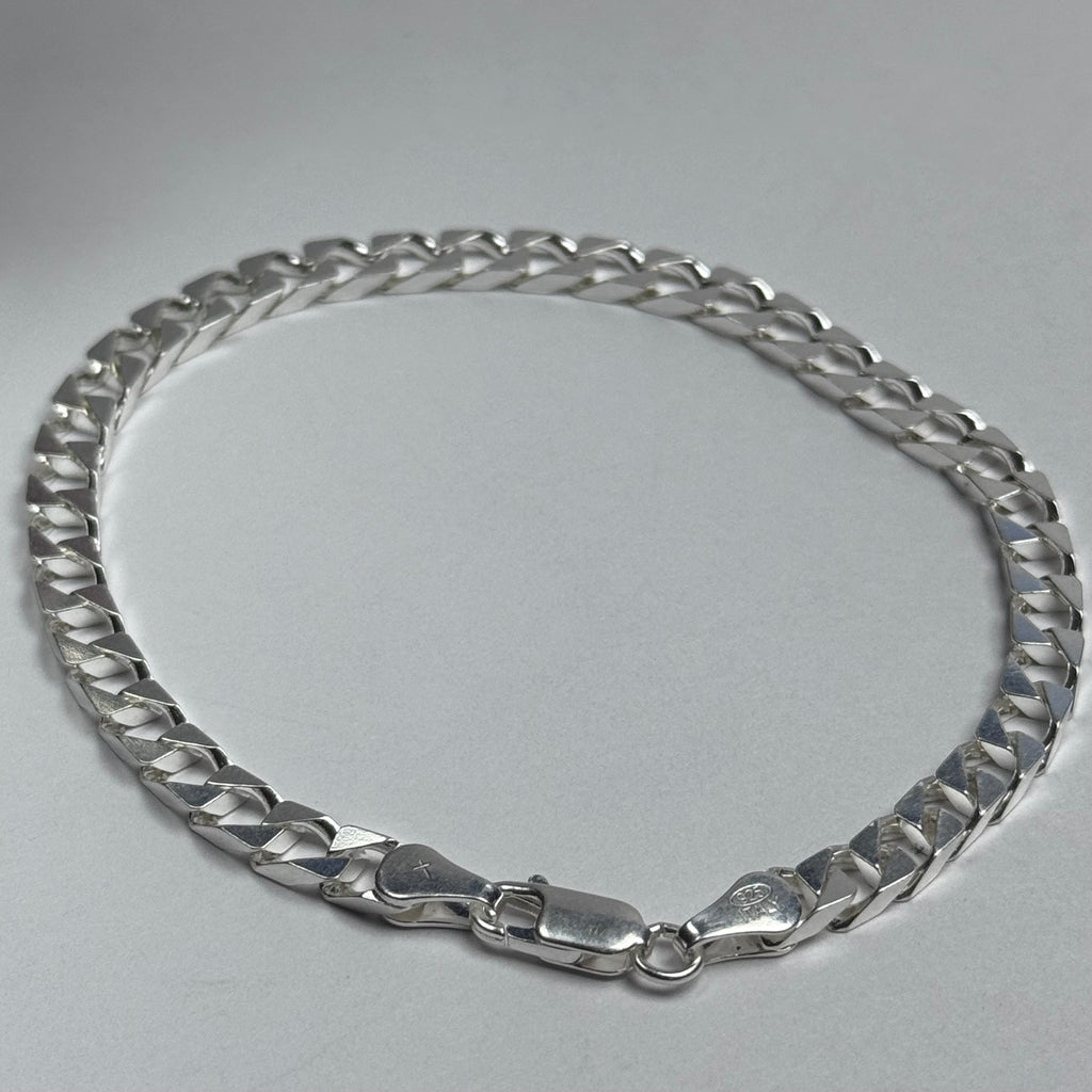 Pulsera para hombre - Eslabón cuadrado - Plata ley 925