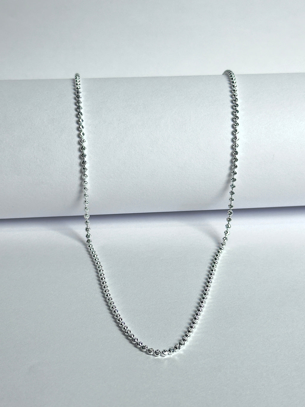 Cadena para mujer - Balin diamantado - Plata ley 925