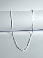 Cadena para mujer - Balin diamantado - Plata ley 925