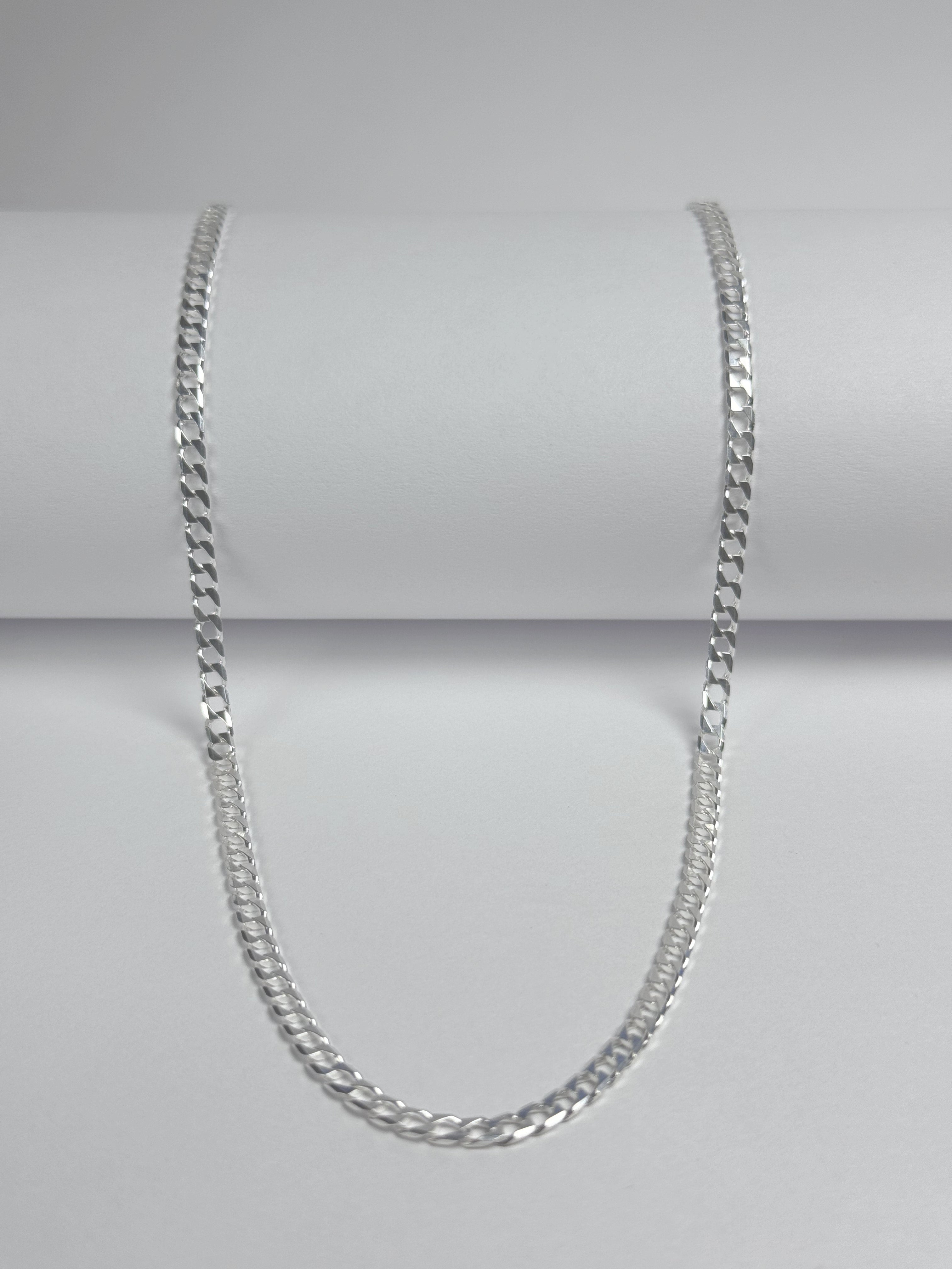 Cadena para hombre - Eslabon cuadrado - Plata ley 925