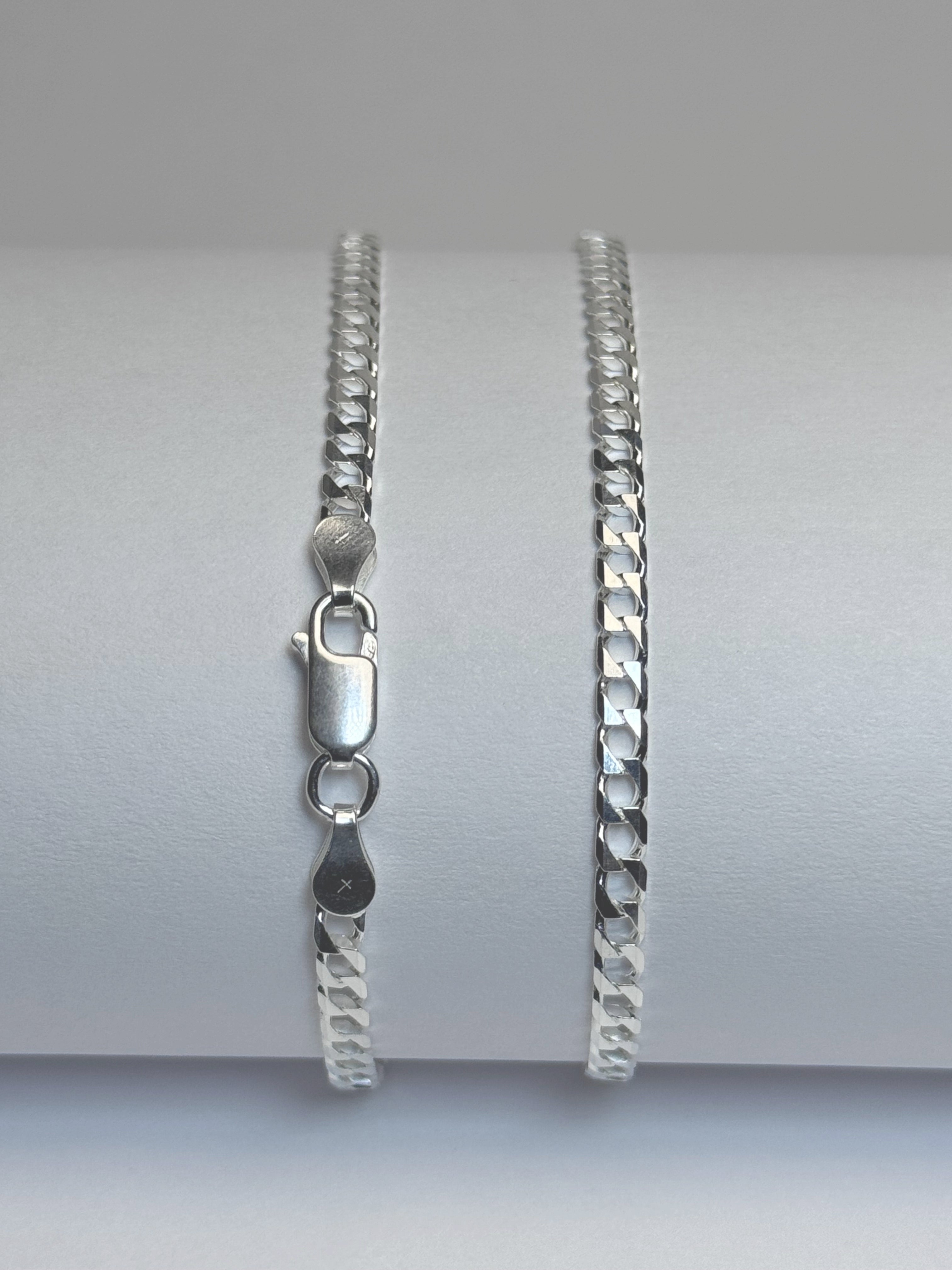 Cadena para hombre - Eslabon cuadrado - Plata ley 925