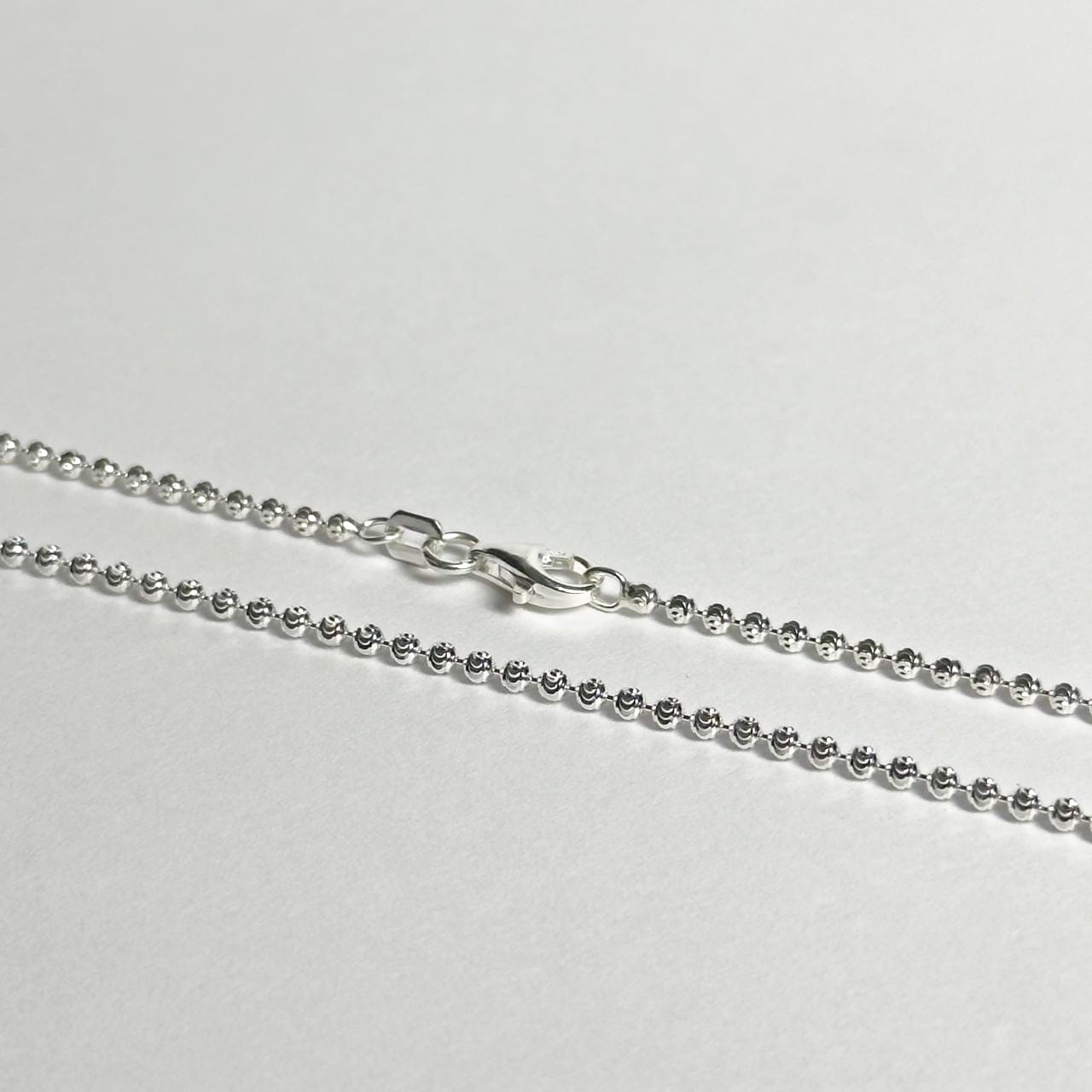 Cadena para mujer - Balin diamantado - Plata ley 925