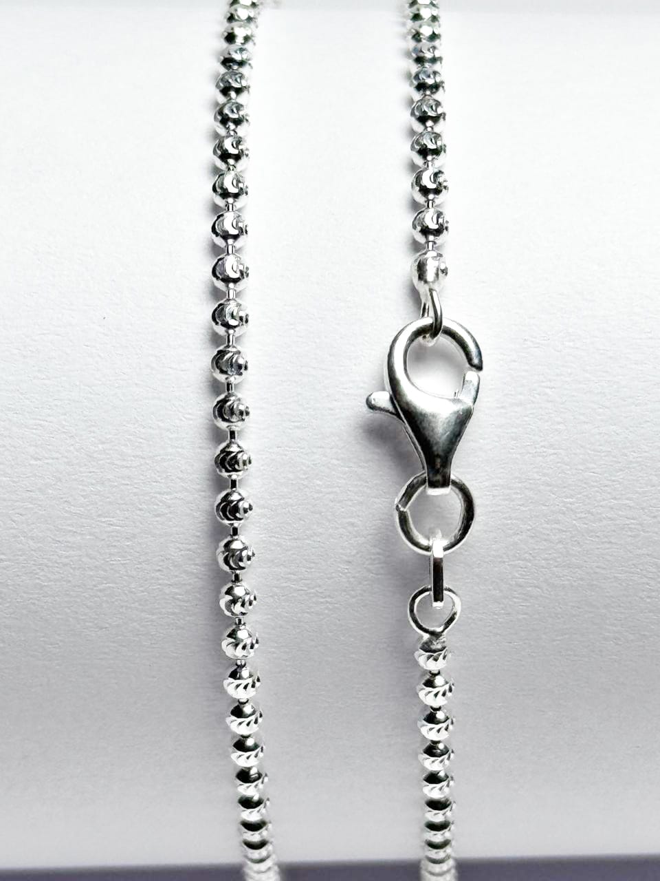 Cadena para mujer - Balin diamantado - Plata ley 925